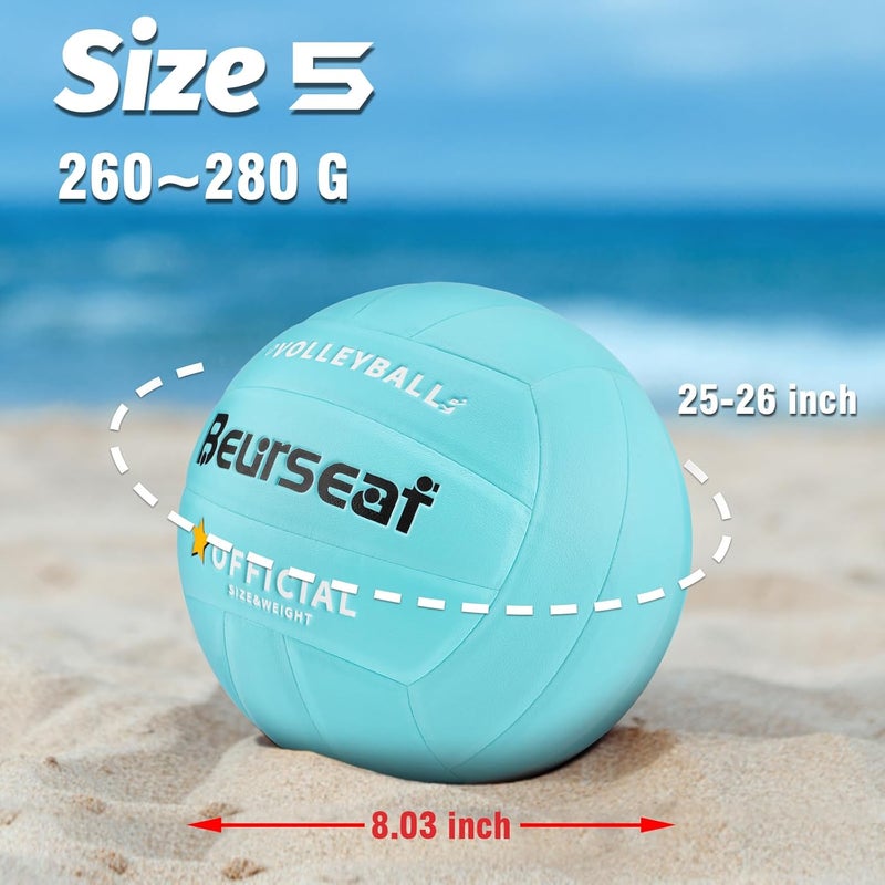 Beurseaf Volleyball, Soft Touch Beach Volleyball, Indoor Outdoor Volleyball for Beach Game Training, Official Size 5 - Image 3